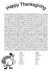 Thanksgiving Crossword (intermediate)