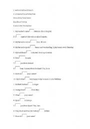 English worksheet: to be exercises