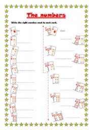 English Worksheet: Numbers 