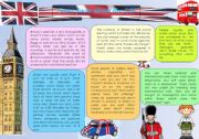 English Worksheet: Some Facts about the UK