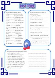 English Worksheet: past tense