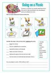 English Worksheet: Going on a picnic