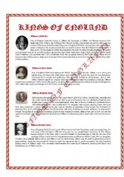 English Worksheet: Kings of England (IV)