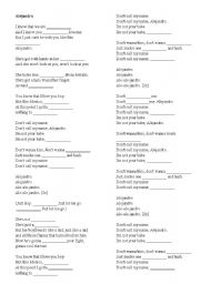 English Worksheet: Song lyrics for Lady Ga-Ga 