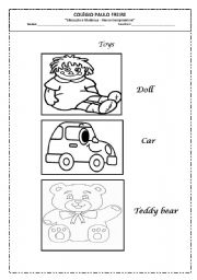 English Worksheet: The toys