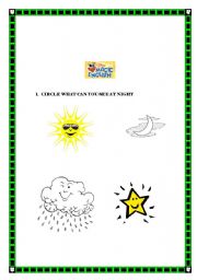 English worksheet: Magic English number 9 Night and day