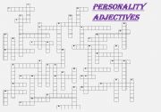 English Worksheet: Personality adjectives crossword   (fully editable with key)