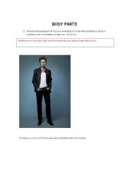 English Worksheet: Famous People Bady Parts II