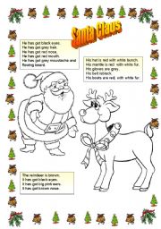 English Worksheet: Santa Claus