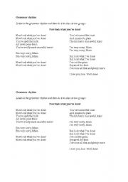 English Worksheet: Look, what you´ve done
