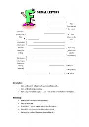 English Worksheet: How to write formal letters