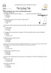 English Worksheet: the giving tree