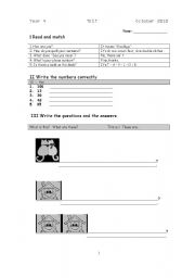 English Worksheet: test
