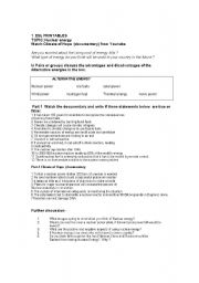 English Worksheet: Documentary worksheet: Climate of hope