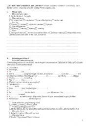 English Worksheet: Lost Episode 2.01 dialogue