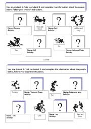 English Worksheet: What are they doing? Present continuous/present progressive