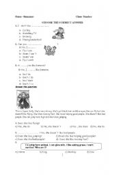 English worksheet: general quiz