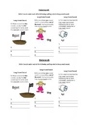 English Worksheet: Long Vowel Sound worksheet