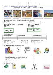 English worksheet: places