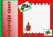 English Worksheet: CHRISTMAS CARDS