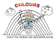 English Worksheet: Colours