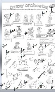 English Worksheet: Crazy orchestra