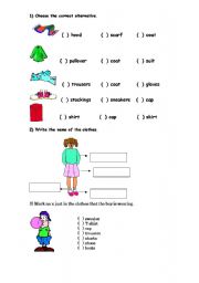 English worksheet: Clothes