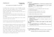 English Worksheet: Reading Comprehension