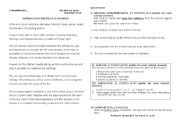 English Worksheet: Reading Comprehension