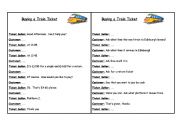 Buying a train ticket - dialogue + role-play situations (speaking activity)