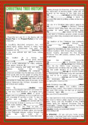 English Worksheet: CHRISTMAS TREE HISTORY