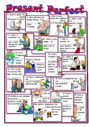 English Worksheet: PRESENT PERFECT -FEELINGS (B/W VERSION + KEY INCLUDED) EDITABLE