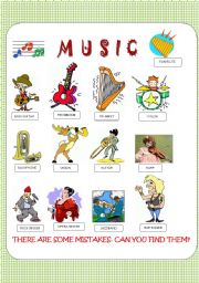 English Worksheet: VOCABULARY: MUSIC