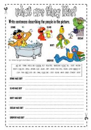 English Worksheet: Describin People Appearance - physical appearance  - FULLY EDITABLE