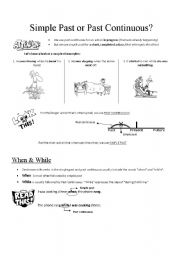 English Worksheet: Simple Past / Past Continuous