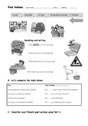 English worksheet: Past Simple: Communicative Introduction