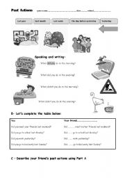 English Worksheet: Past Simple: Communicative Introduction