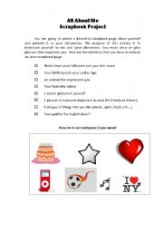 English Worksheet: Scrapebook project