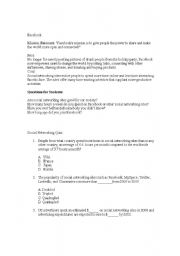 English Worksheet: Role of Social Networking Lesson