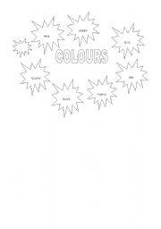 English Worksheet: colours