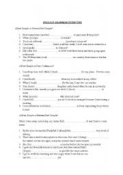 English Worksheet: grammar exercises