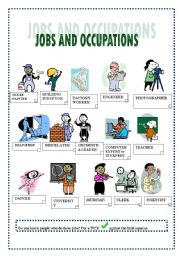 English Worksheet: Jobs and Occupations