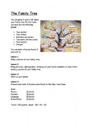 English Worksheet: Family Tree