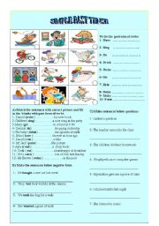 English Worksheet: Simple past tense for elementary students