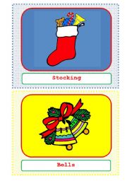 English Worksheet: Christmas flascards 2/3