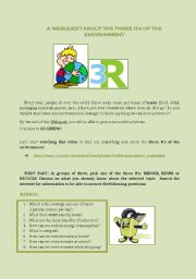 A webquest about the three R´s of the environment