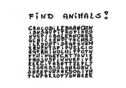 English worksheet: animals - wordsearch