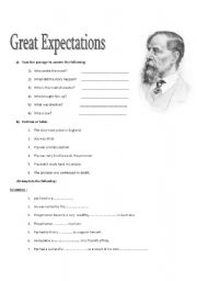 English worksheet: great expectations