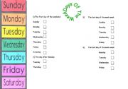 English worksheet: days of the week