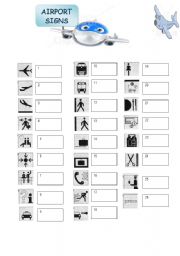 English Worksheet: AIRPORT SIGNS